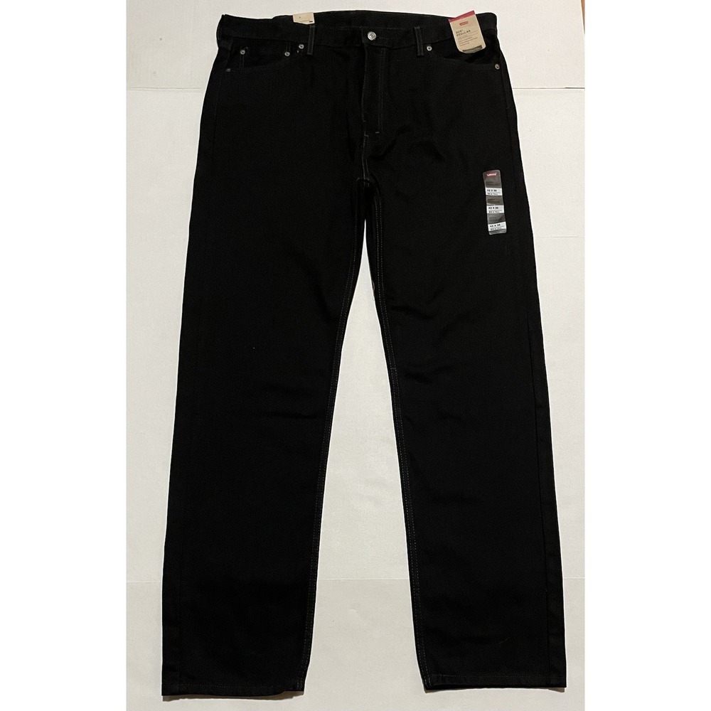 Levi Men's 505 Jeans Regular Fit Straight Leg Size 42 X 36 Black NWT BIG &‎ TALL